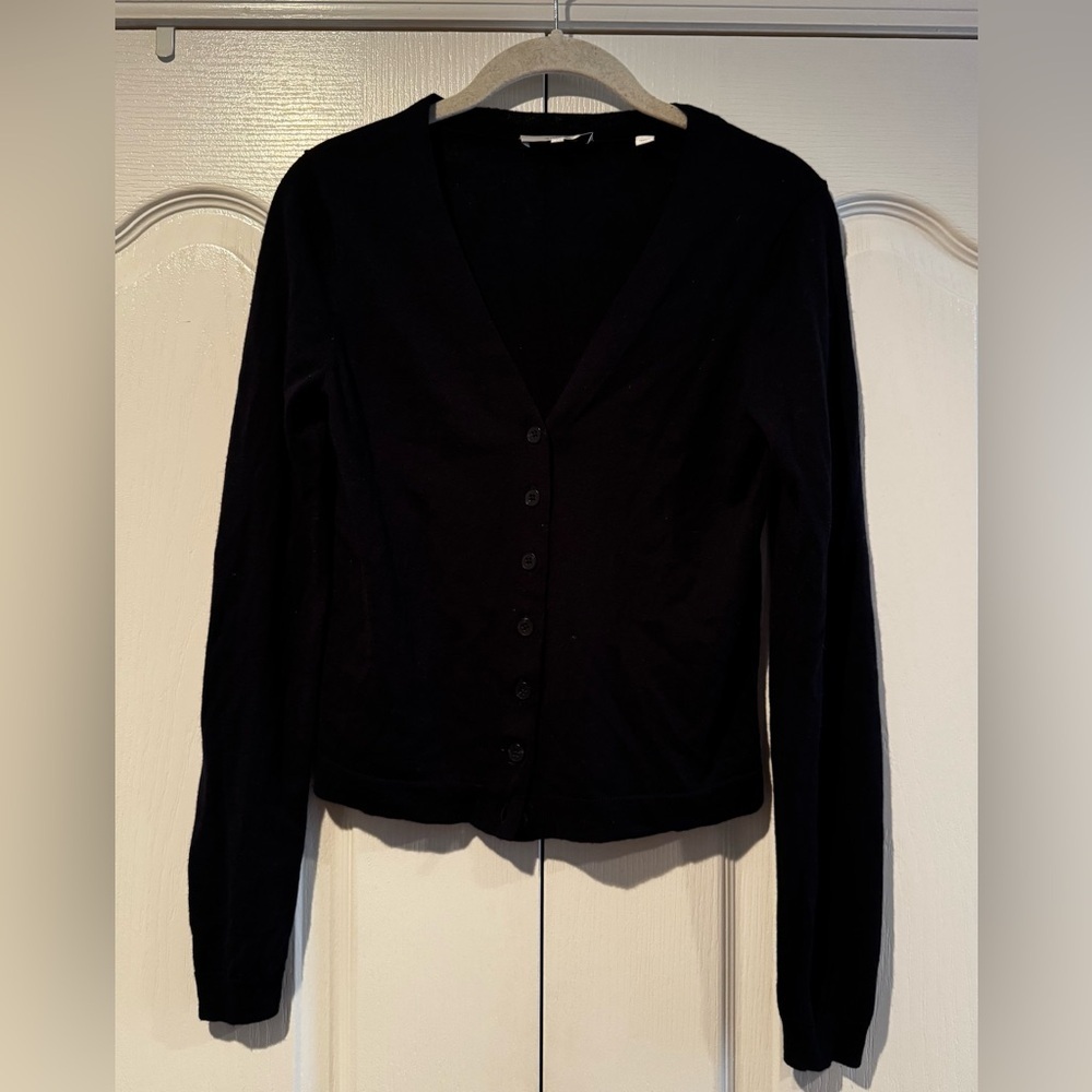 Vince Dark Navy Button-Up Cardigan - Size S